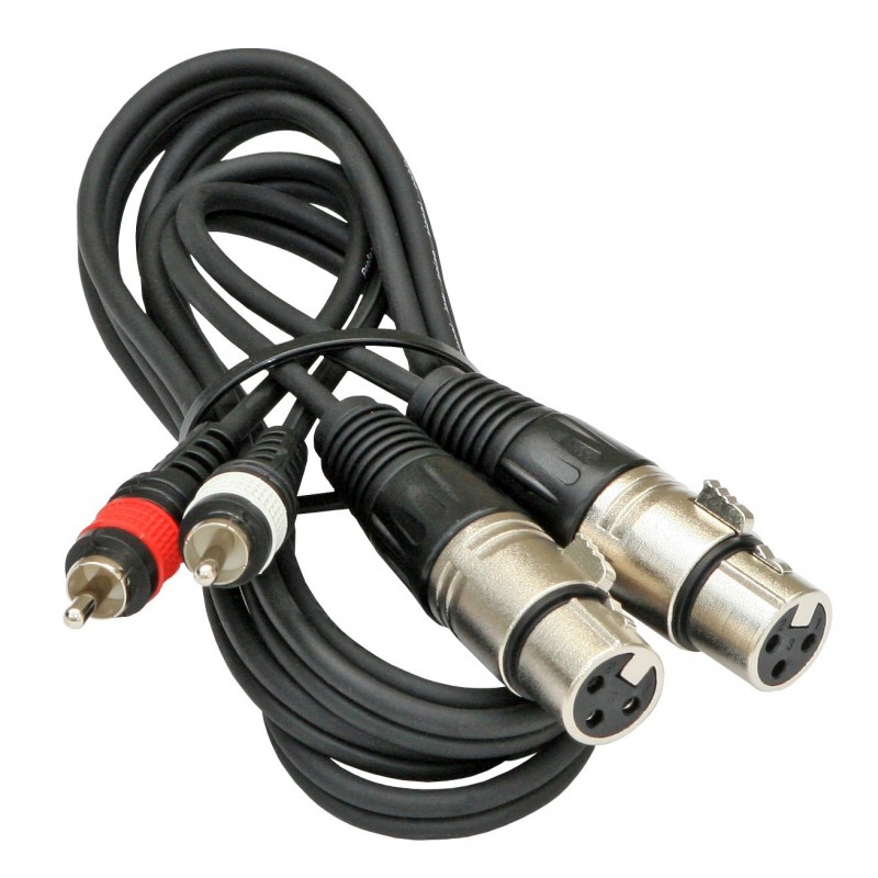 Câble double XLR Femelle RCA  de 1,50m