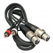 Câble double XLR Femelle RCA  de 1,50m