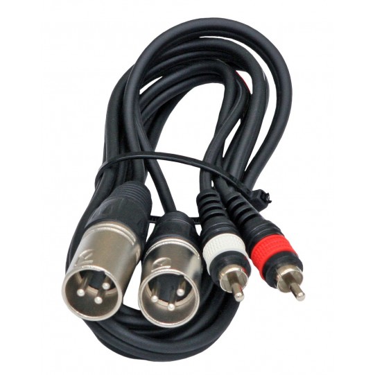 Câble double XLR Mâle RCA de 1,50m