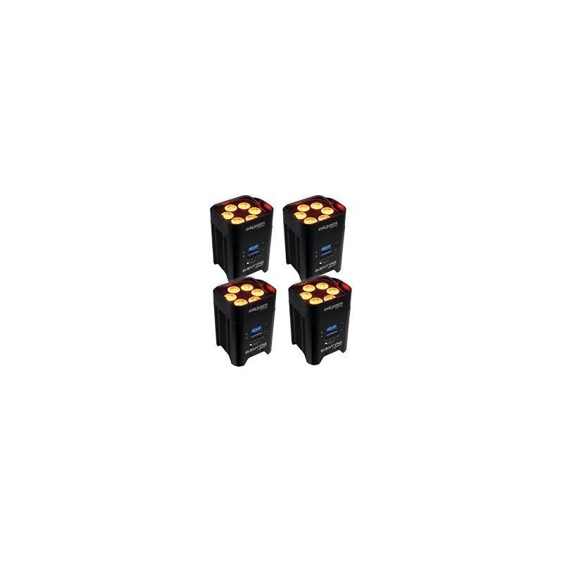 Pack de 4 PAR LED sur Batterie