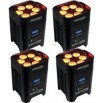 Pack de 4 PAR LED sur Batterie